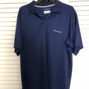 MEN’S dark blue Columbia Omni Shade Polo